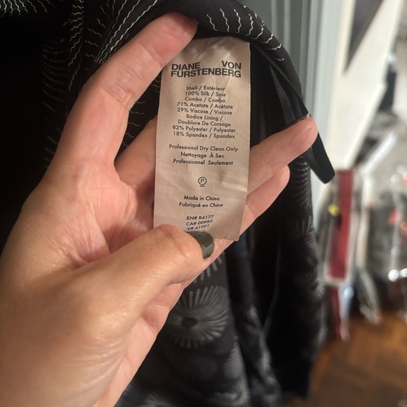 Diane Von Furstenberg Black Asymmetrical Dress - Picture 3 of 5